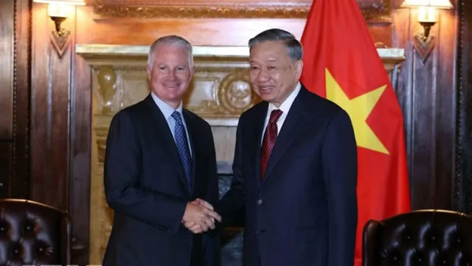 Top Vietnamese leader meets representatives of major US groups in New York