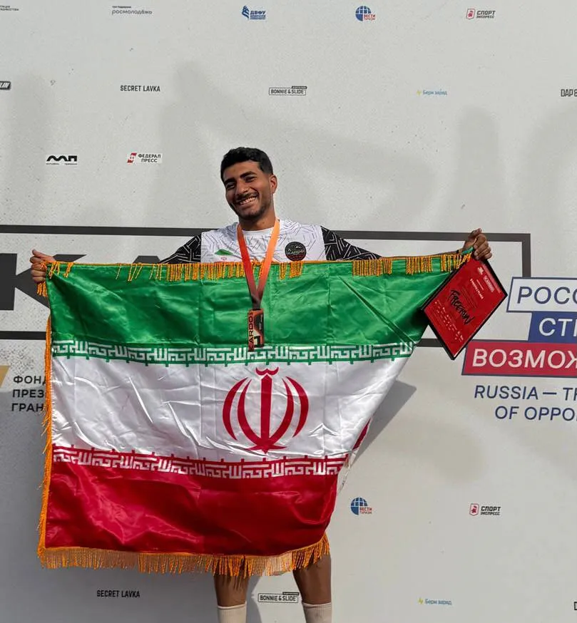 قهرمانی ارزشمند ملی پوش پارکور ایران در رقابت‌های جهانی کاپ آزاد روسیه