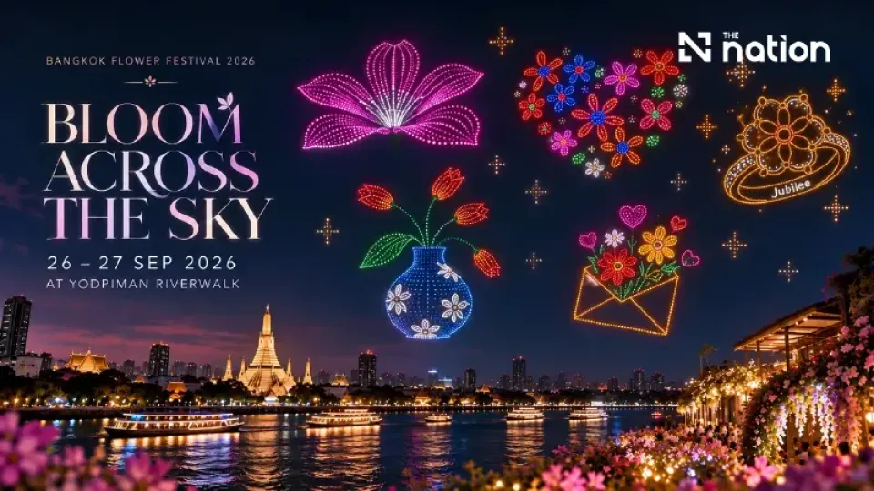 1,000-drone flower show to light up Thailand’s Chao Phraya skyline